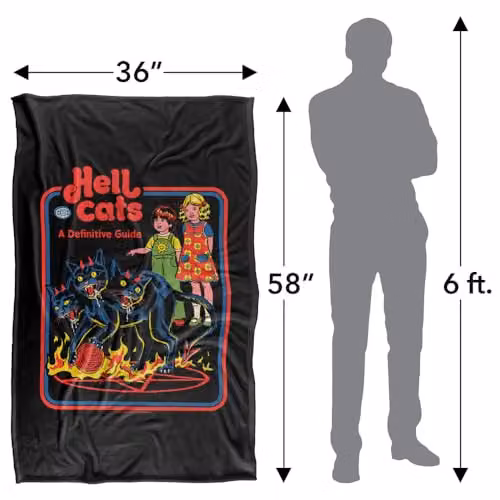 Steven Rhodes Hell Cats Silky Touch Super Soft Fleece Throw Blanket, Multicolour, W/D/H: 91 x 147 cm – 6