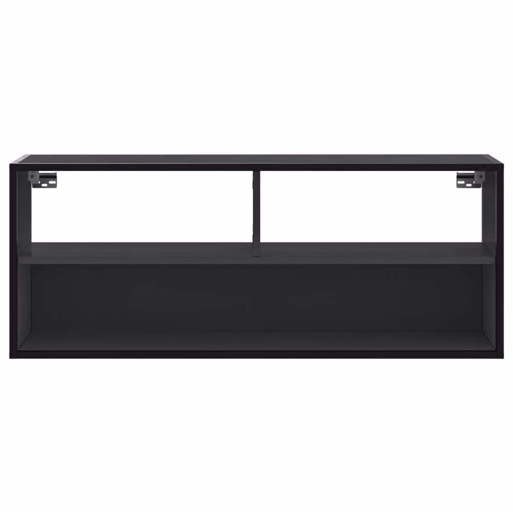 Berkfield Home Industrial TV Cabinet in Black, Made from MDF and Metal, W: 100 cm, D: 31 cm, H: 39.5 cm – 4