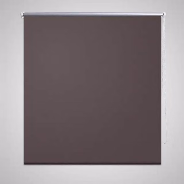 Berkfield Home Thermal Insulating Blackout Roller Blind, Brown, W: 60 cm, H: 120 cm