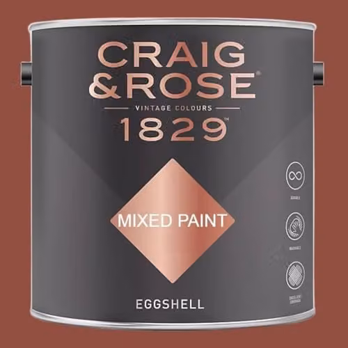 Craig & Rose 1829 Eggshell Arabian Red Water Based Dispersion Paint, 2.5L