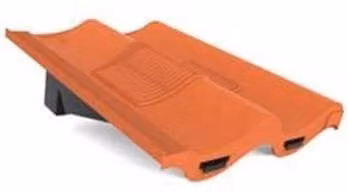 Manthorpe Building Products Tile Vent Double Pantile with Grille in Terracotta Red and Orange