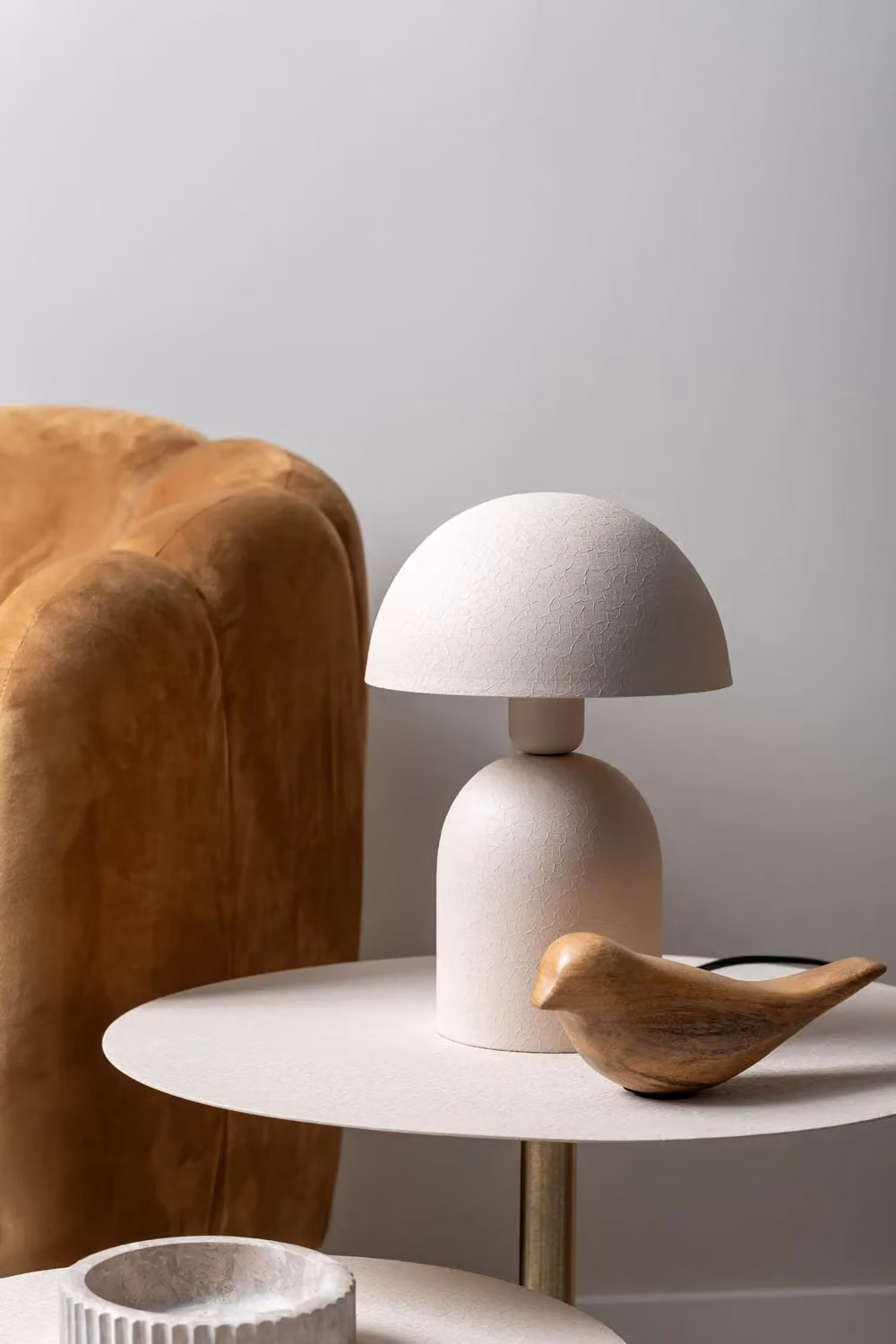 PRESENT TIME Boaz Industrial Table Lamp in Warm Grey with Textured Metal and Ceramic Finish – 2
