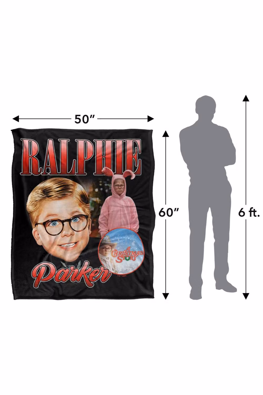 Warner Bros. A Christmas Story Ralphie Collage Super Soft Polyester Throw Blanket, Multicolour, Large – 3