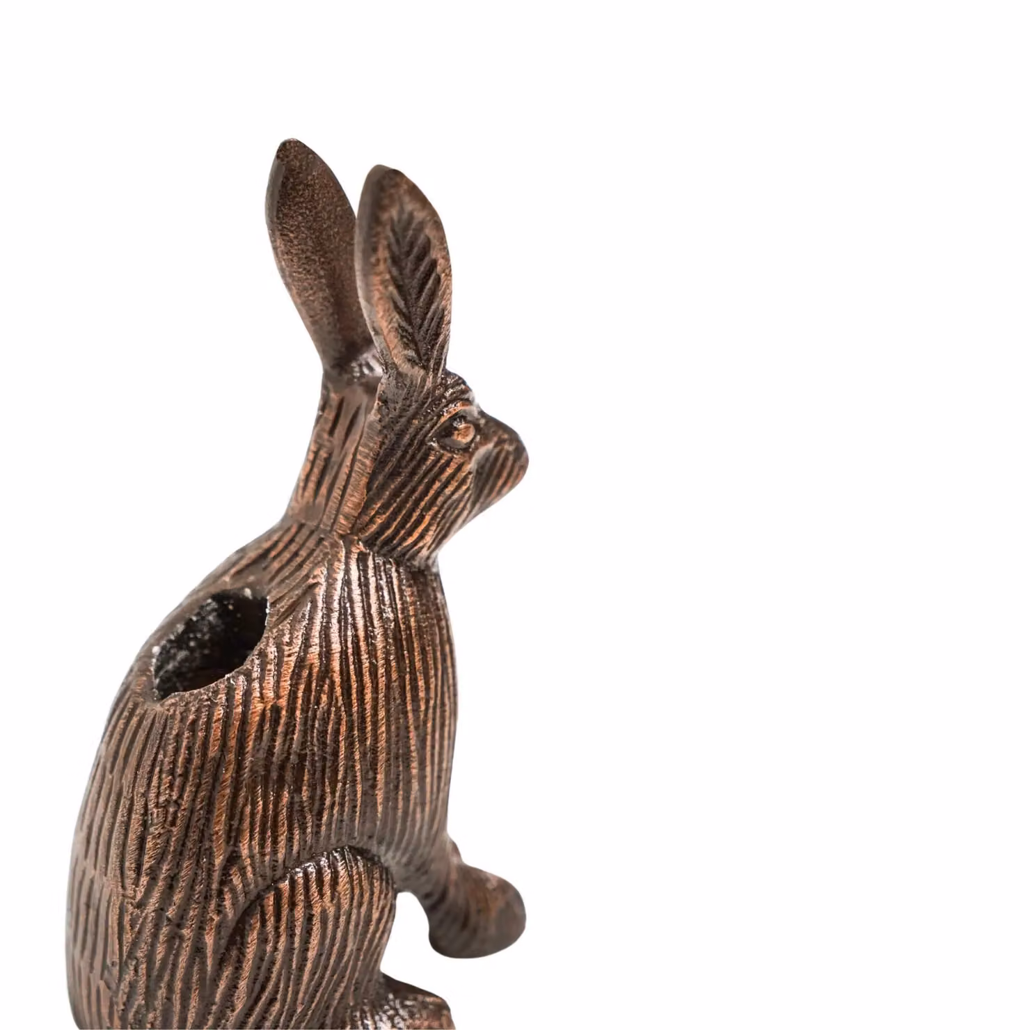 Ivyline Cast Aluminium Hare Candle Holder in Antique Bronze, H18 x W10 cm – 3