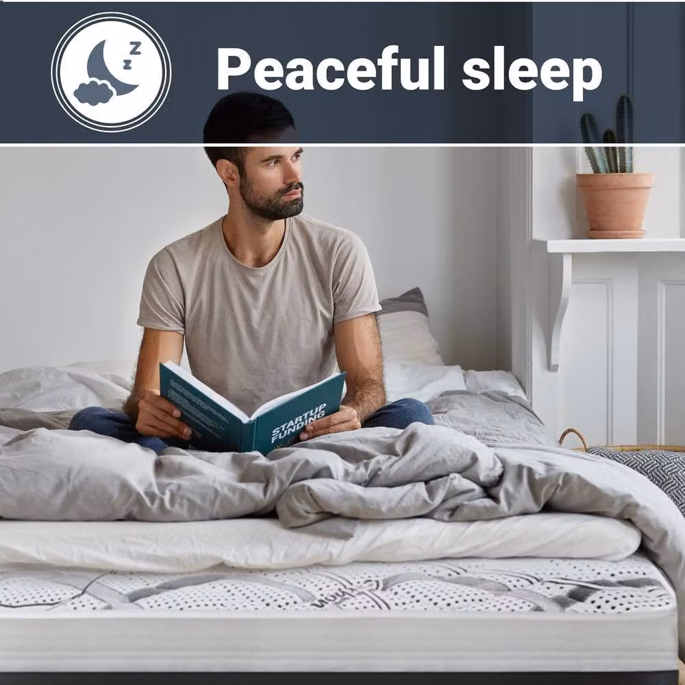 The White Stone Antibacterial Viscoelastic Foam Mattress in White, W/D/H: 165 x 220 x 22 cm – 7