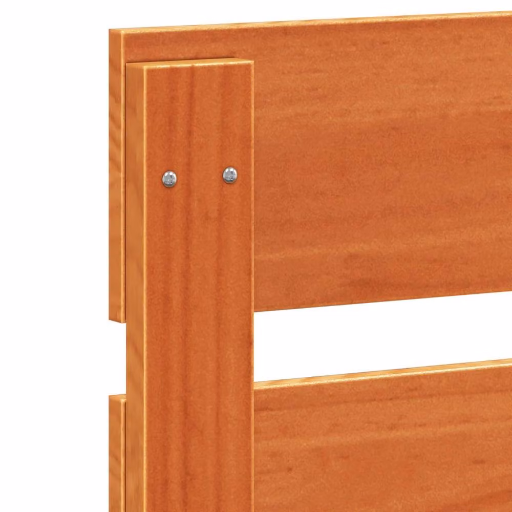 Berkfield Home Solid Wood Pine Headboard in Waxed Brown – 4