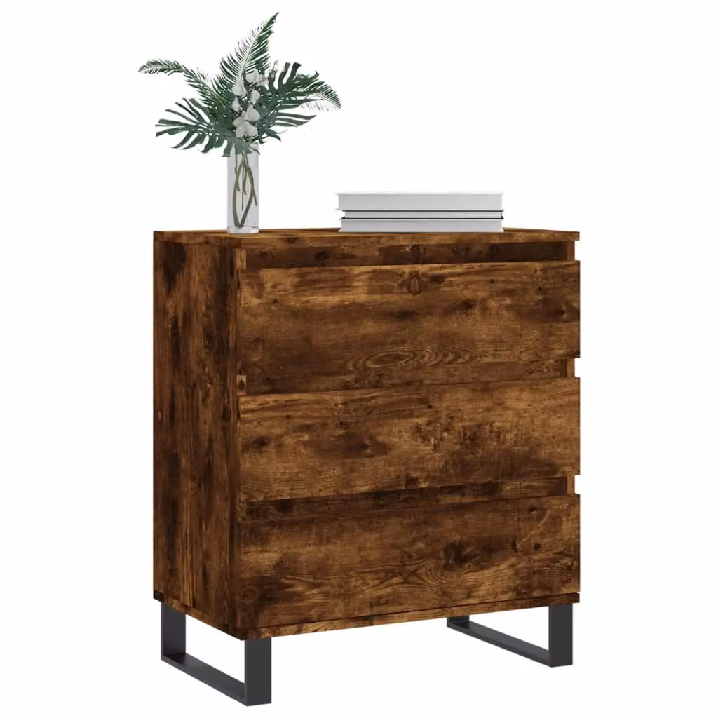Berkfield Home Smoked Oak Sideboard in Brown, W/D/H: 60 x 35 x 70 cm – 2