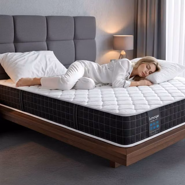 Limoge Cloud Medium Pocket Sprung Mattress in White, Single, W/D/H: 90 x 190 x 27 cm – 1