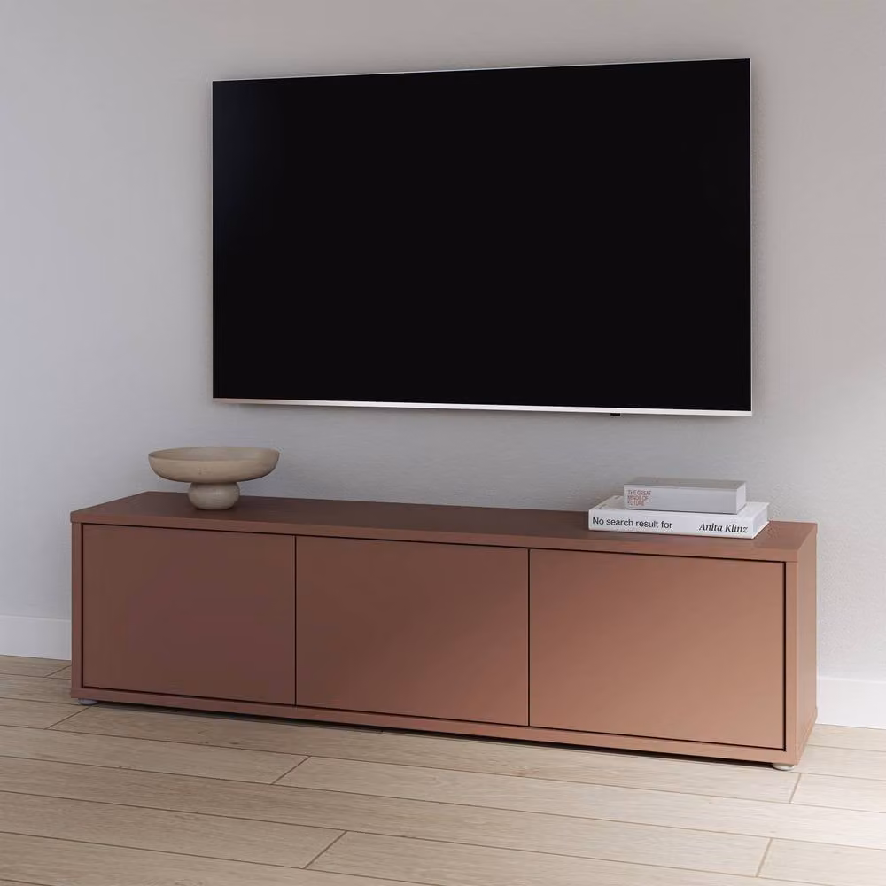 Furniture To Go Alice Springs Wide TV Cabinet with 3 Push-Open Doors in Terracotta – 3
