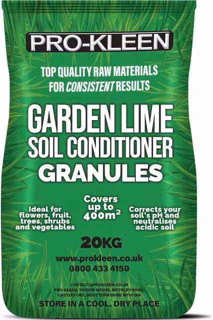 Pro-Kleens Garden Lime Soil Conditioner Granules, Green Stone, 20 kg