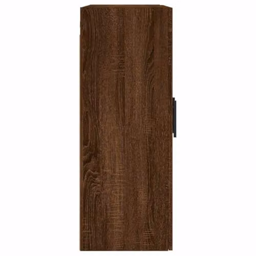 vidaXL Wall Mounted Cabinet in Brown Oak with Glass Doors, W/D/H: 69.5 x 34 x 90 cm – 5