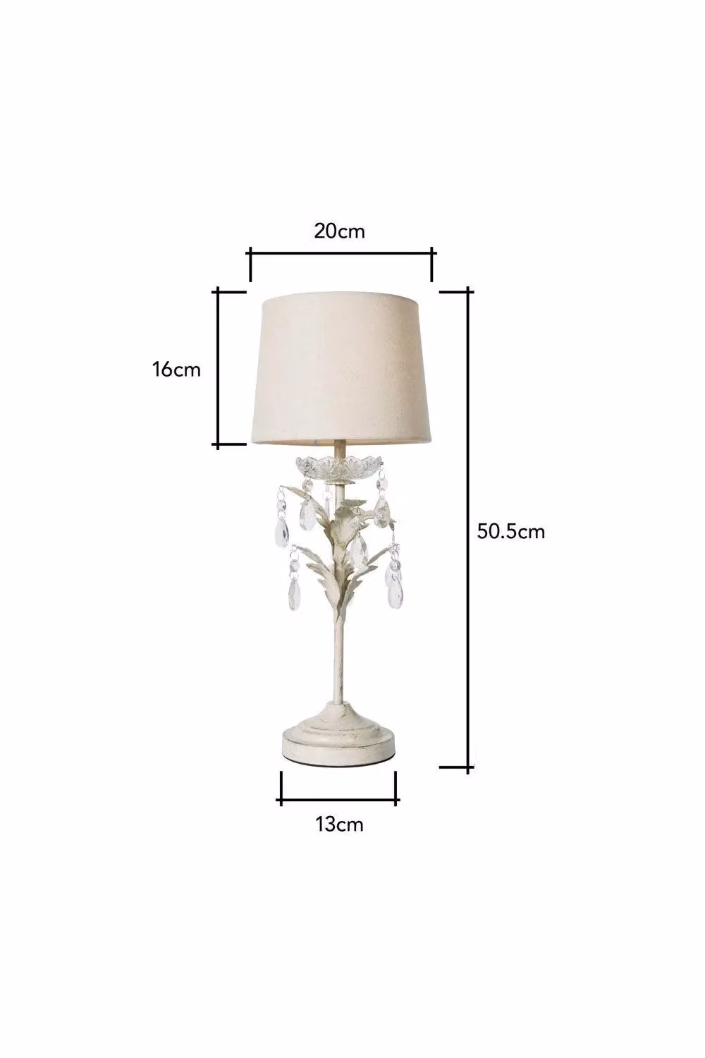 BHS Lighting Paisley Table Lamp in Beige and White – 3