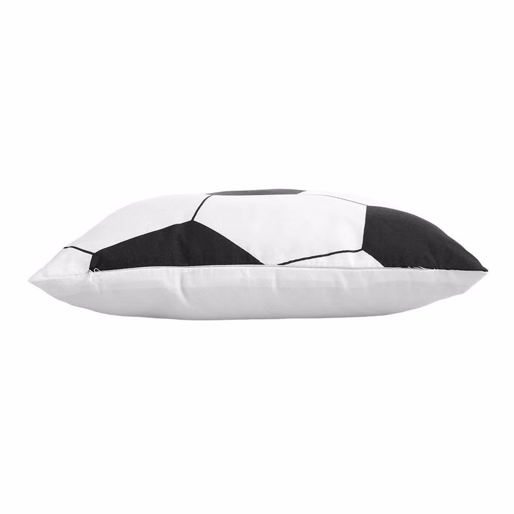 NESTLUNE 2-Piece Football Cushion Covers in White Polyester, W/H: 120 x 90 cm – 4