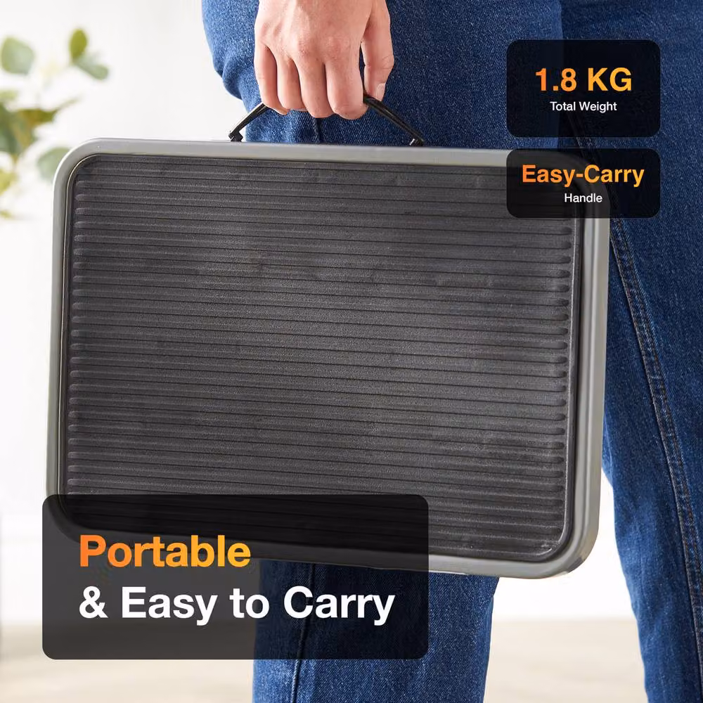MasterWorx Foldable Steel Step Stool in Grey with 150kg Max Load – 6