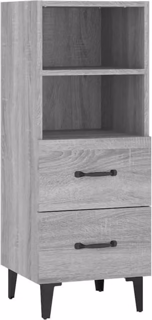 Berkfield Home Grey Sonoma Sideboard in Engineered Wood, W/D/H: 34.5 x 34 x 90 cm – 1