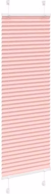 Berkfield Home Single Pleat Fabric Blind in Pink, W: 40 cm, H: 100 cm