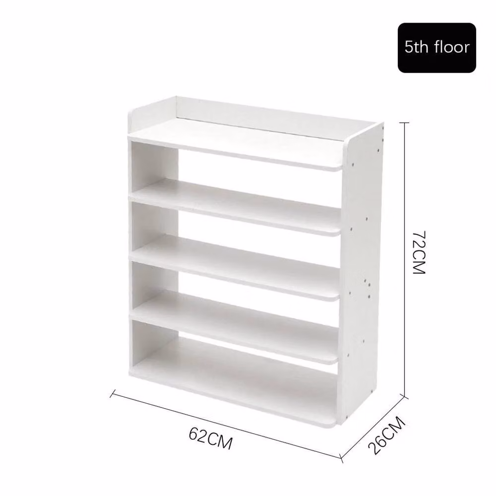 KORVIXA 5 Tier Shoe Rack Organiser in White, W/D/H: 50 x 50 x 72 cm – 2