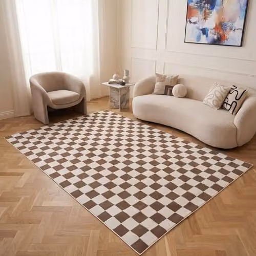 THE RUGS Loft Collection Modern Striped Living Room Area Rug in Brown and Beige, W: 80 cm, L: 150 cm – 2