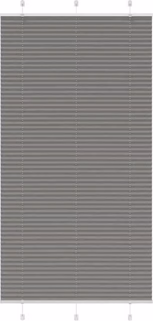 Berkfield Home Single Pleat Fabric Blind in Anthracite and Black, W/H: 105 x 200 cm – 1