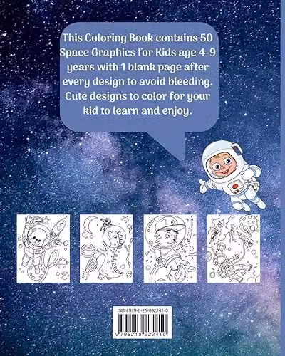 Space Wars Colouring Book for Kids Ages 4-8 with Multicolour Outer Space Pages – 2
