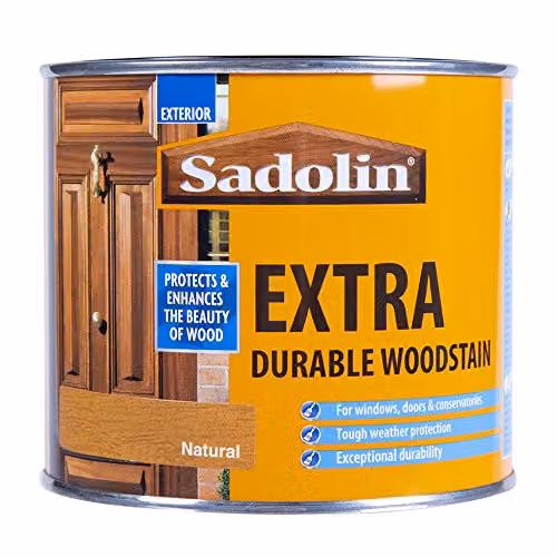 Sadolin Extra Durable Woodstain in Sand Brown, 500ml – 1