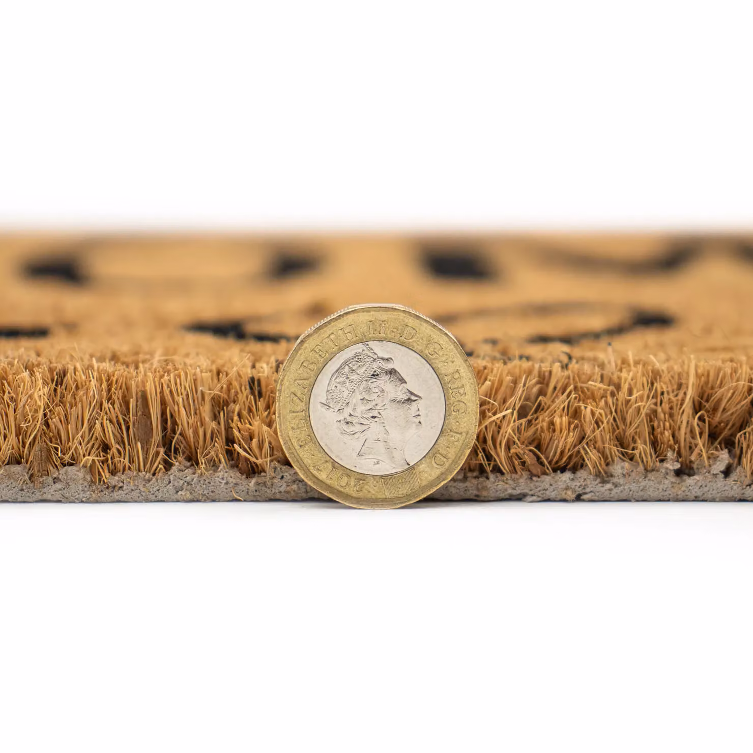 JVL Brown Coir and Rubber Non-Slip Weatherproof Doormat and Runner Set, W/D/H: 40 x 120 x 1.5 cm – 4