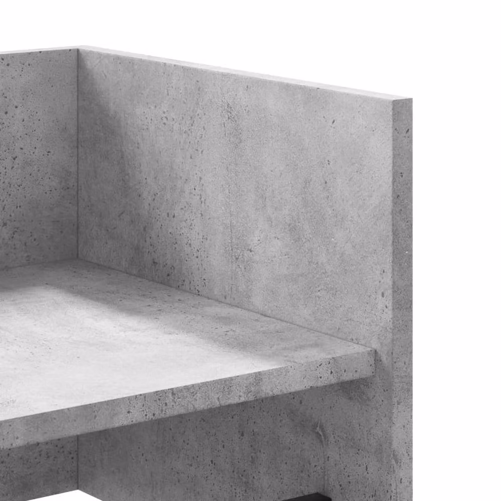 Berkfield Home Wall Mounted Industrial Shelf in Concrete Grey, W/D/H: 100 x 35 x 30.5 cm – 4