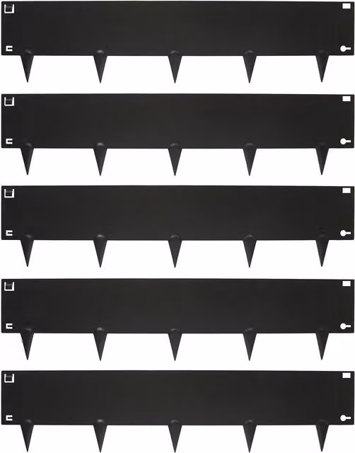 Harbour Housewares 5-Piece Black Steel Lawn Edging Set