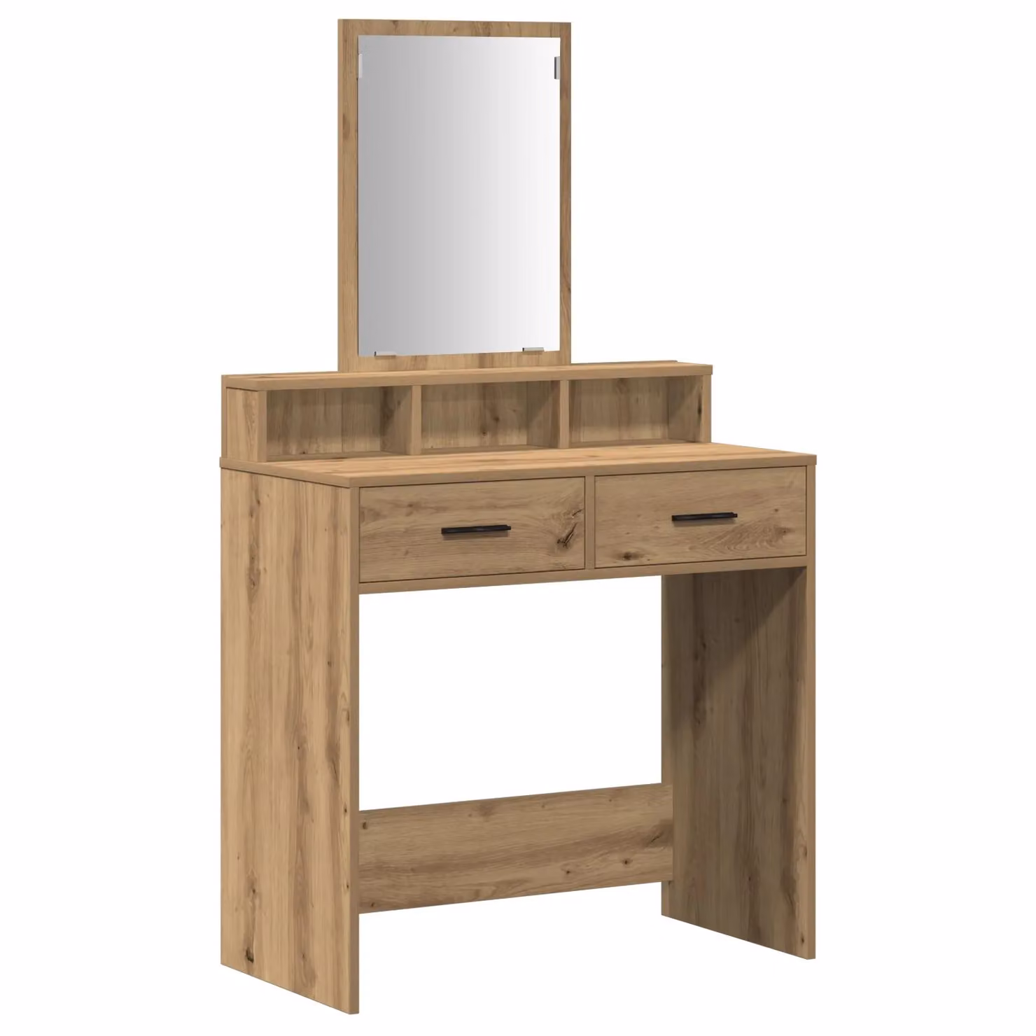 Berkfield Home Artisan Oak Dressing Table with Drawers in Brown, W/D/H: 79 x 41 x 140 cm – 2