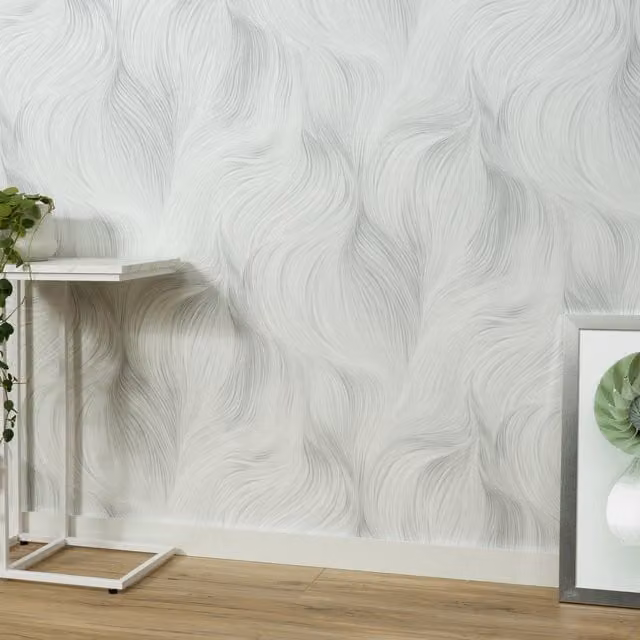Erismann Abstract Modern Grey Pre-pasted Vinyl Wallpaper