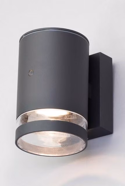 BHS Lighting Cinder Outdoor Down Wall Light with Dusk Sensor in Grey – 1