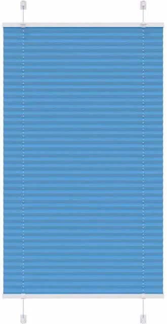 Berkfield Home Single Pleat Corded Blind in Blue, Polyester, W: 80 cm, H: 100 cm – 1