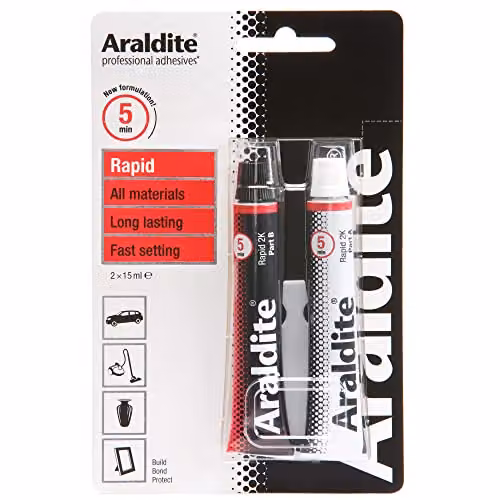 Araldite Rapid Setting Transparent Epoxy Glue, 2 x 15 ml Tubes – 1