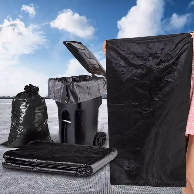 EONLION 20 Pack Strong 240L Black Wheelie Bin Bags, 100 cm