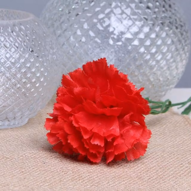 Kingsbury Gifts Red Artificial Silk Single Carnation
