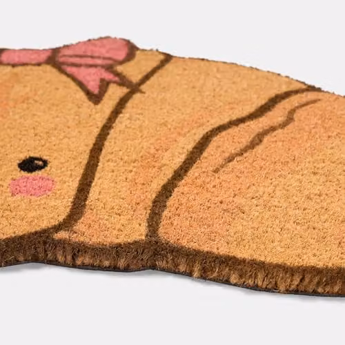 OHS Bow Croissant Shaped Coir Doormat, Natural, W: 75 cm, D: 45 cm – 2