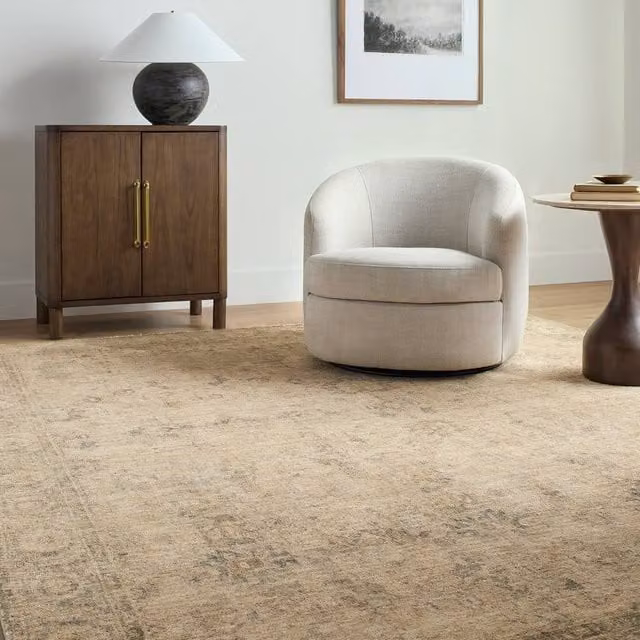 Livabliss Galey Alix Fetscher II Vintage Beige and Green Traditional Fringe Living Room Rug W/D: 150 x 230 cm