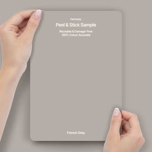 Hemway Interior Paint Sample Peel and Stick Swatch in French Grey