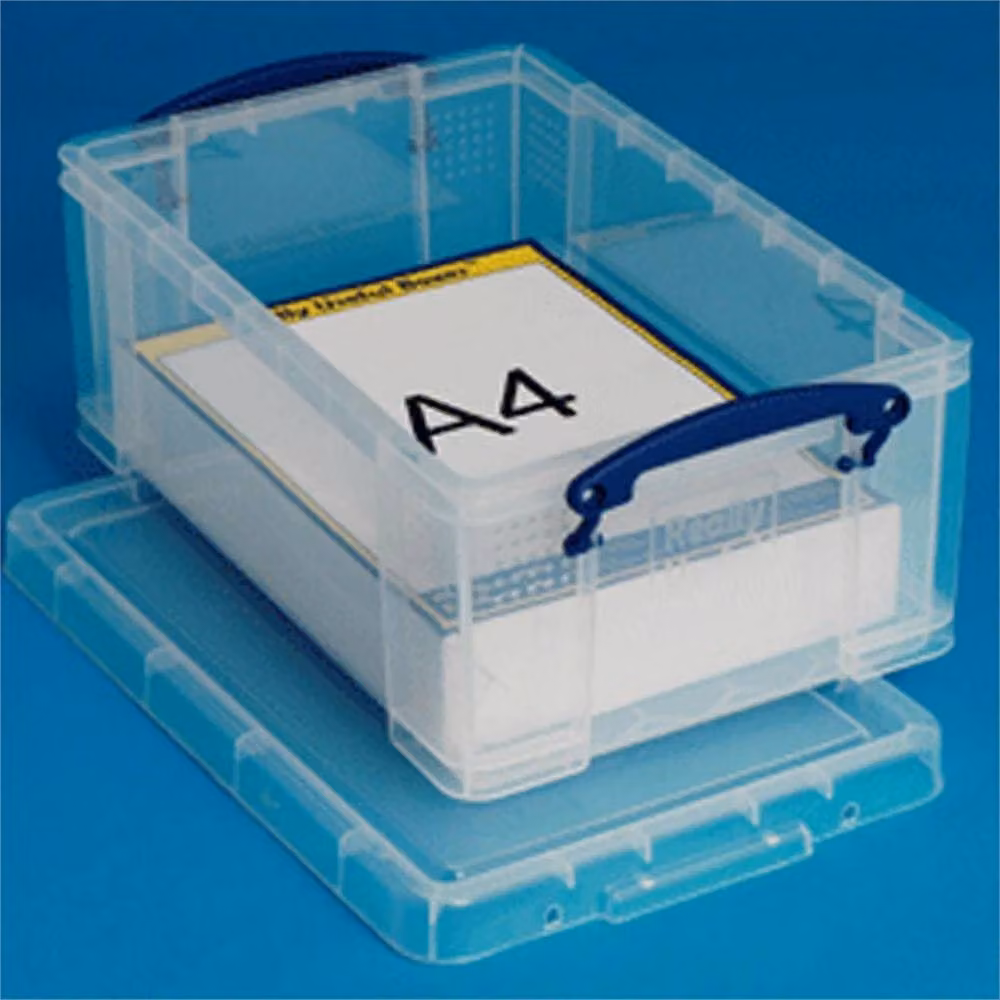 FLAVORA Stackable A4 Office Storage Box, 9 Litre, Transparent – 3