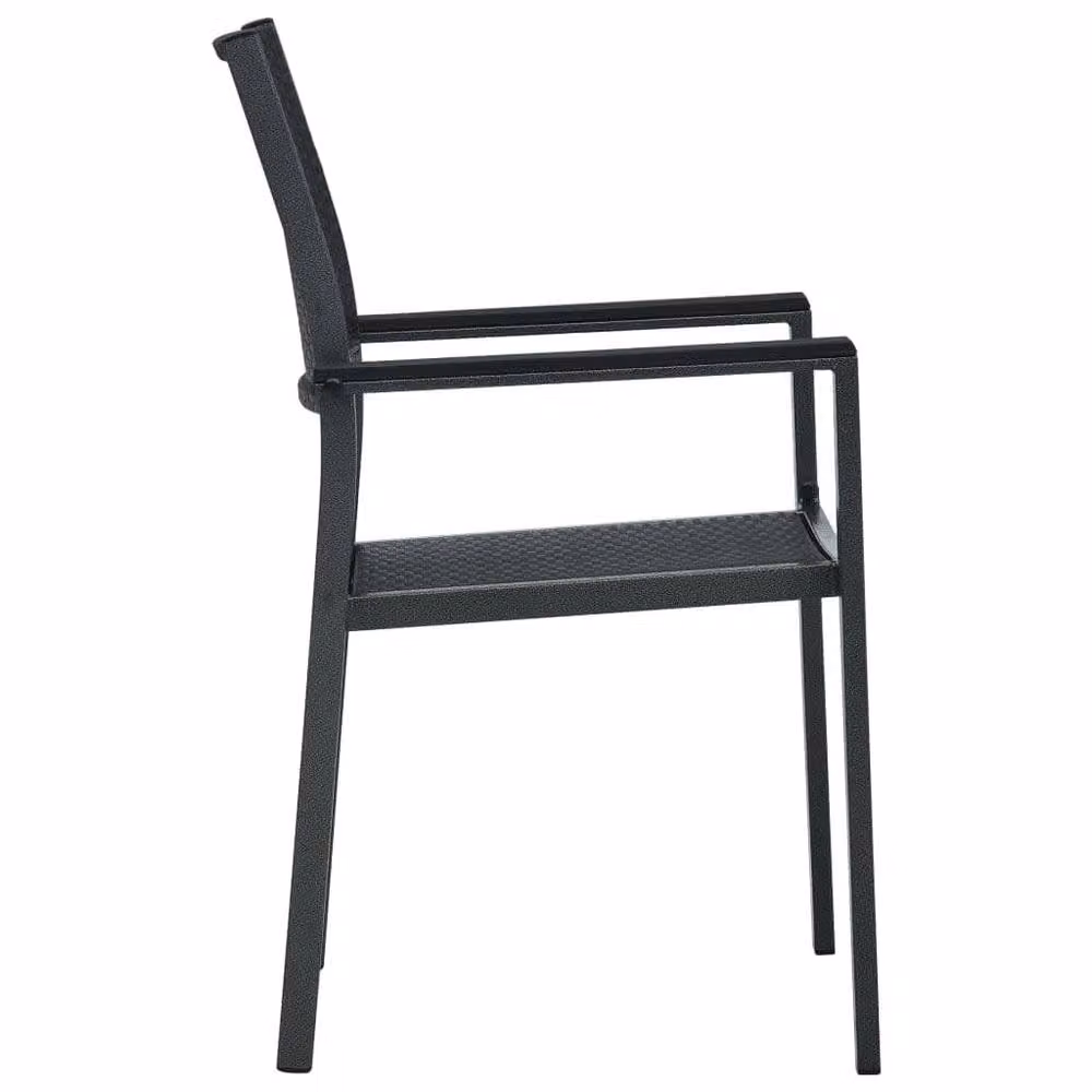 Berkfield Home 7 Piece Modern Garden Dining Set in Black – 4