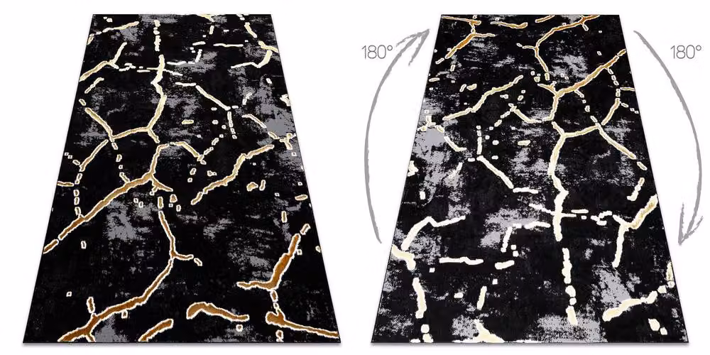 RugsX Allure Geometric Modern Rug in Black, W: 160 cm, L: 220 cm – 3