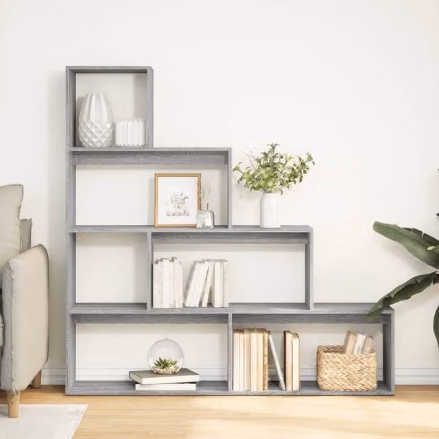 Berkfield Home Wall-mounted Grey TV Cabinet with Shelf and Door, W: 143.5 cm, D: 29.0 cm, H: 143.5 cm