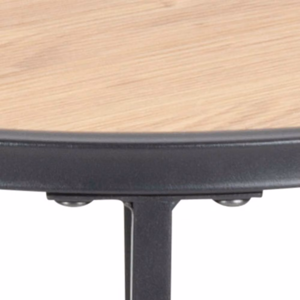Wyld Haus El Paso Small Round Side Table in Natural with Matt Black Steel Base, W/D/H: 40 x 40 x 55 cm – 5