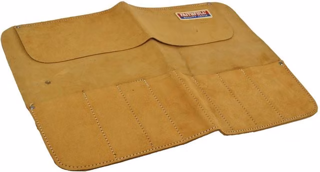 Faithfull Leather Chisel Roll, Brown and Multicolour, W/H: 33 x 47 cm