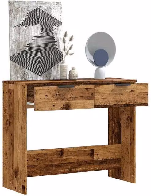 Berkfield Home Rustic Old Wood Console Table, Brown, W/D/H: 90 x 36 x 75 cm – 1