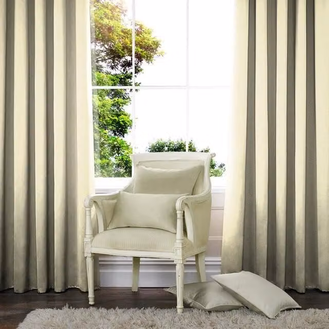 Terrys Made to Measure Blackout Fabric Curtain Panel in Beige