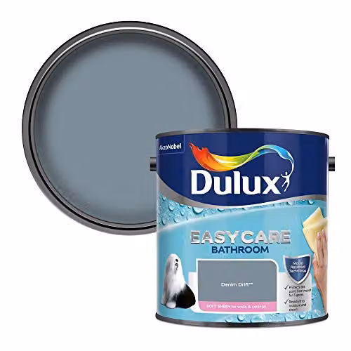 Dulux Easycare Bathroom Soft Sheen Emulsion Paint for Walls and Ceilings, Blue, 2.5 l