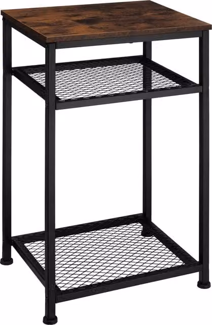 tectake York Industrial Bedside Table in Brown