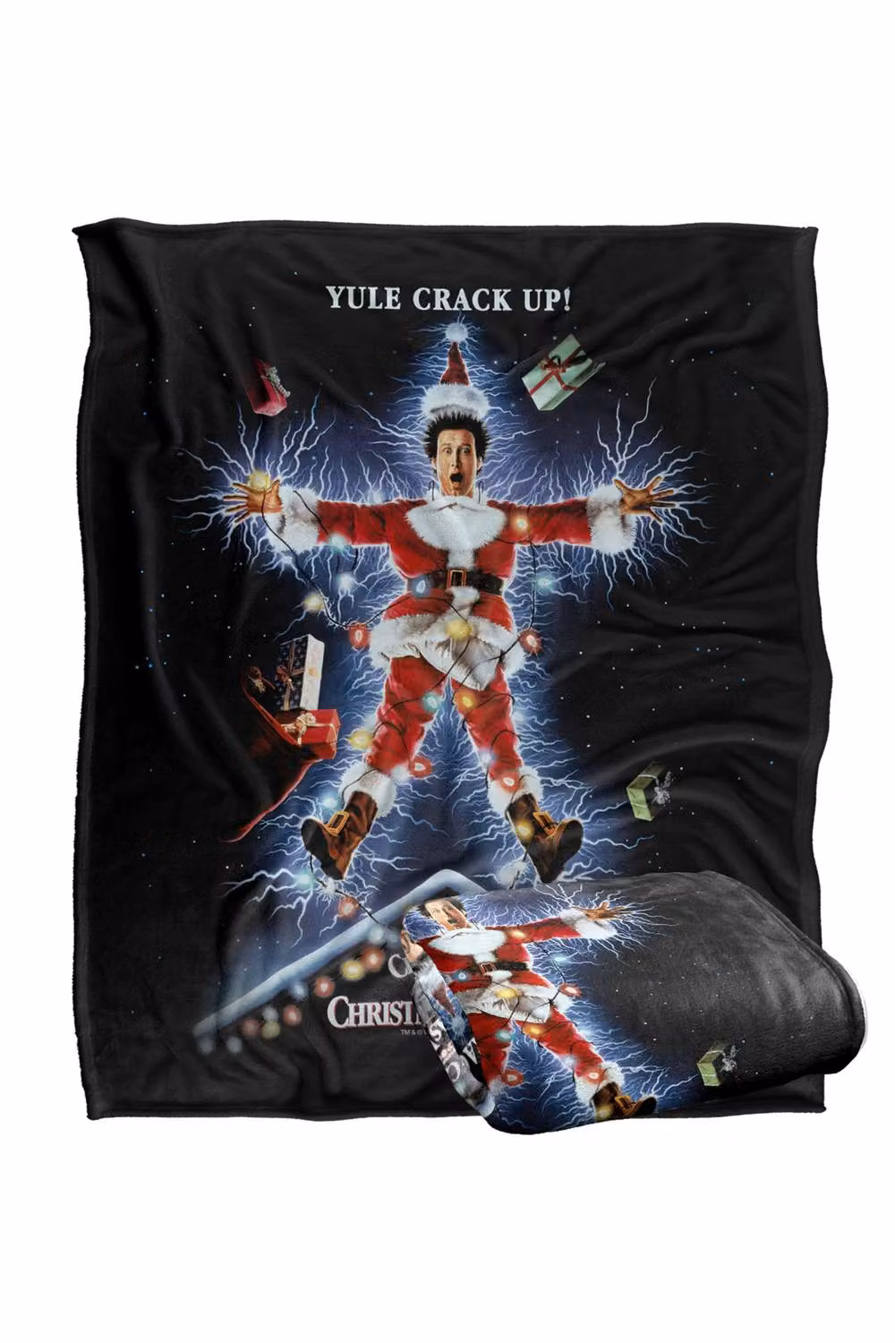 Warner Bros. Christmas Vacation Movie Poster Super Soft Fluffy Polyester Throw Blanket in Multicolour, Large – 2