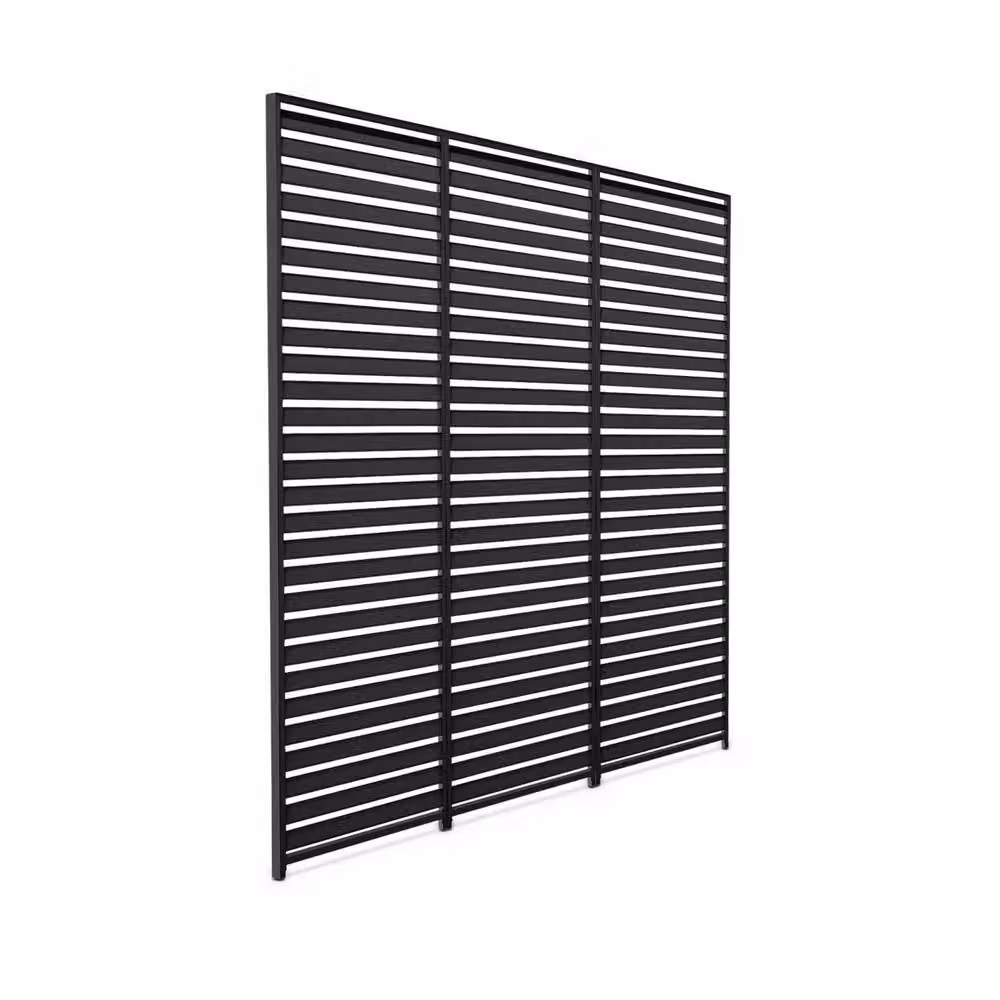 Sweek Set of 3 Aluminium Louvres for Triomphe 3x4m Bioclimatic Pergola, 130cm, Dark Grey – 2